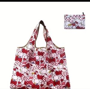 Hello Kitty Large Capacity Foldable Shopping Tote Bag -New